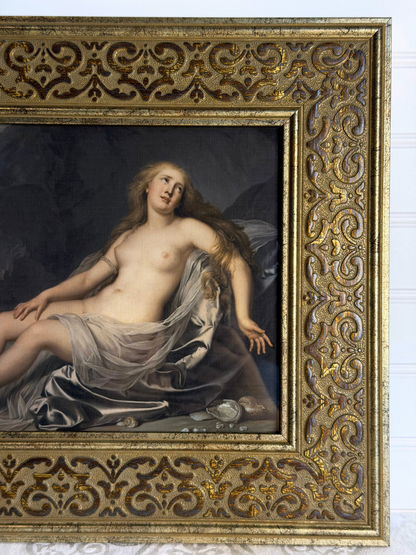 Framed Ariadne Lying By The Shore Print