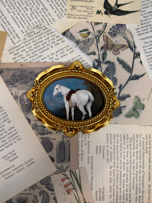 Small White Horse Magnet
