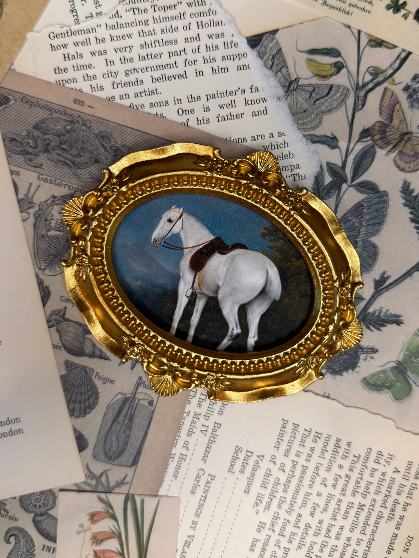 Small White Horse Magnet