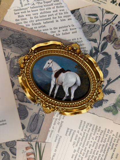 Small White Horse Magnet