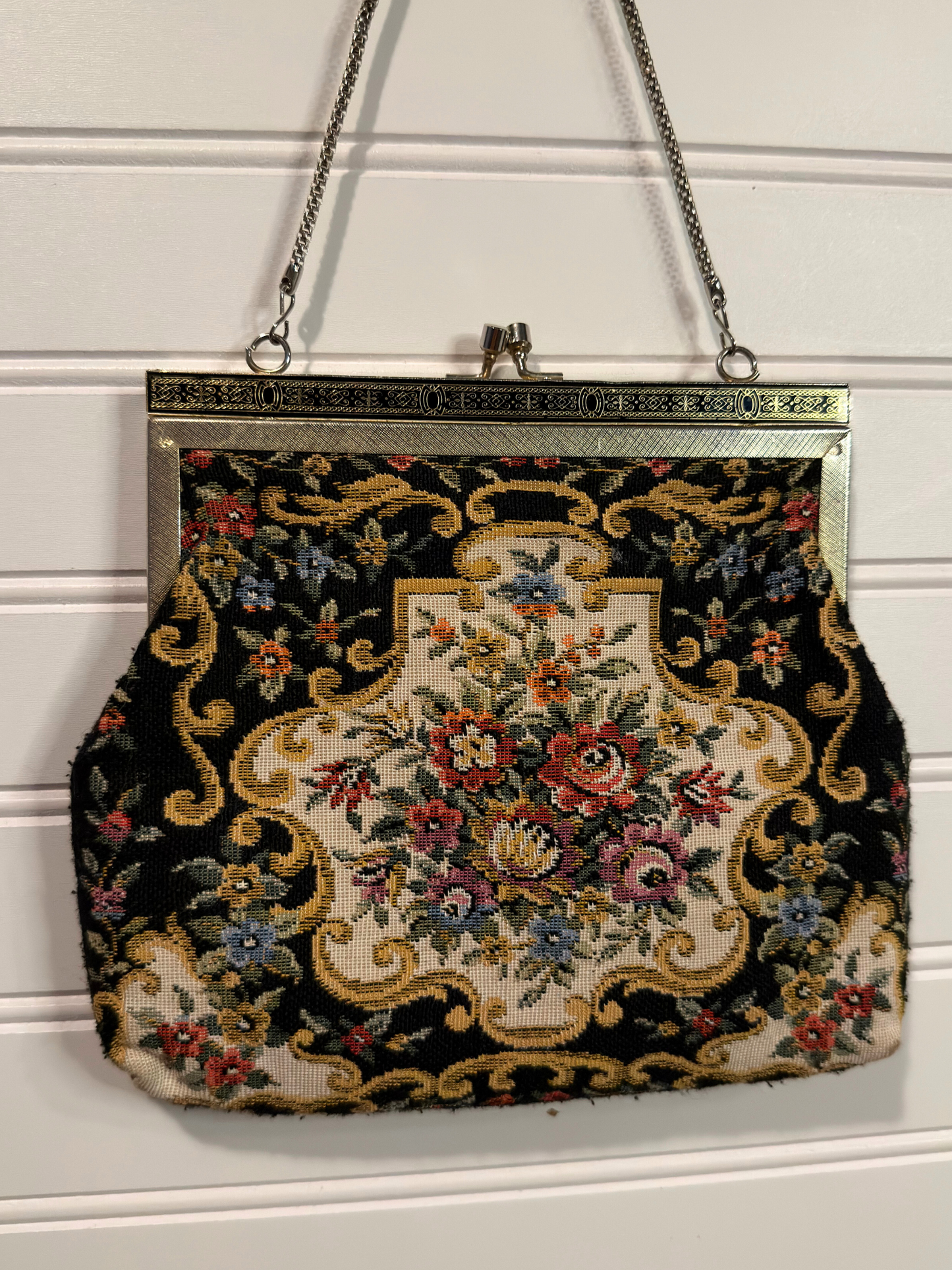 Floral Tapestry Purse
