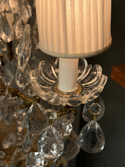 Brass & Crystal Tabletop Chandlier #2