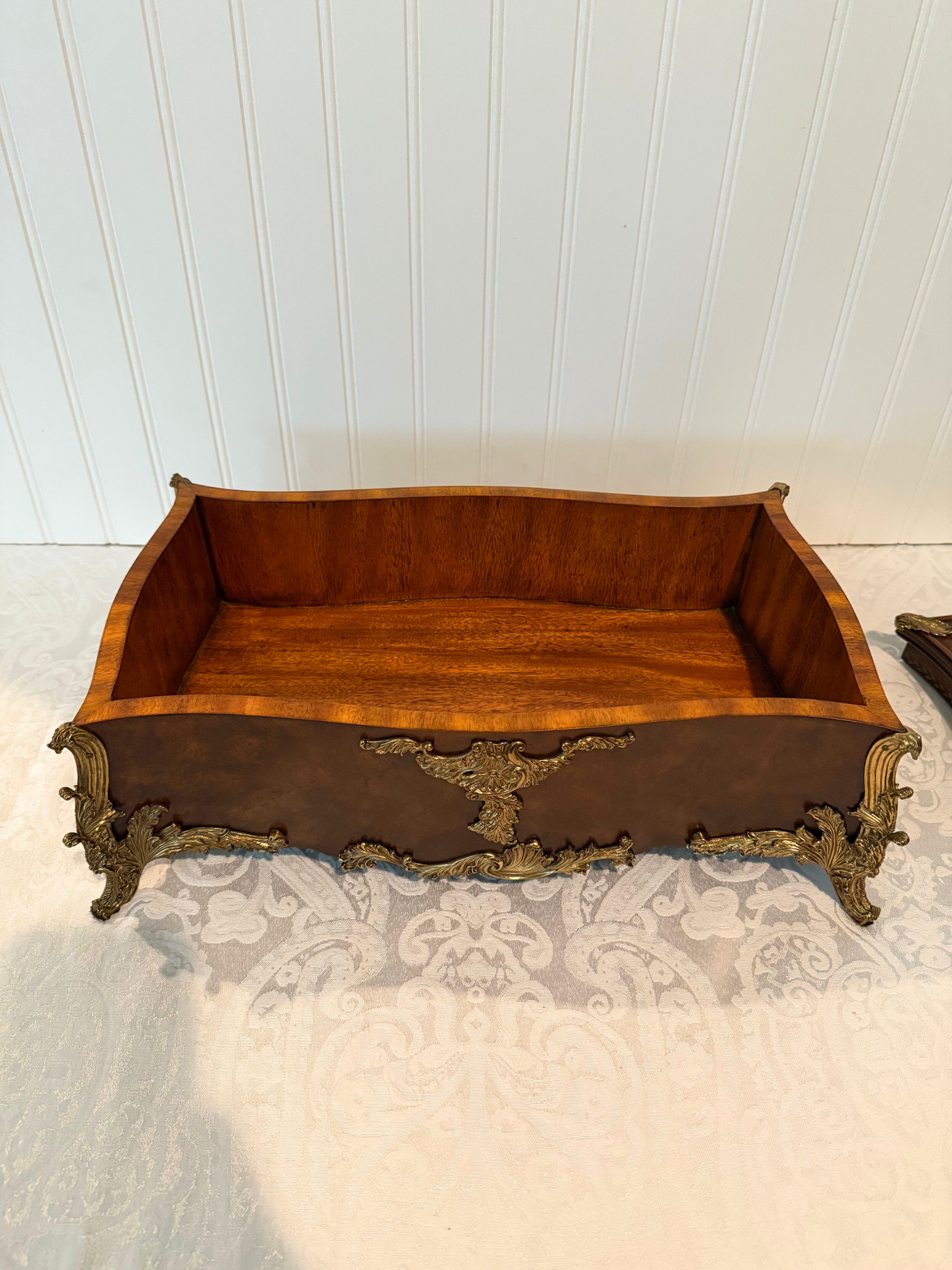 20th Century Burlwood & Brass Box