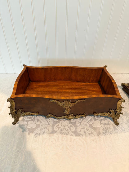 20th Century Burlwood & Brass Box