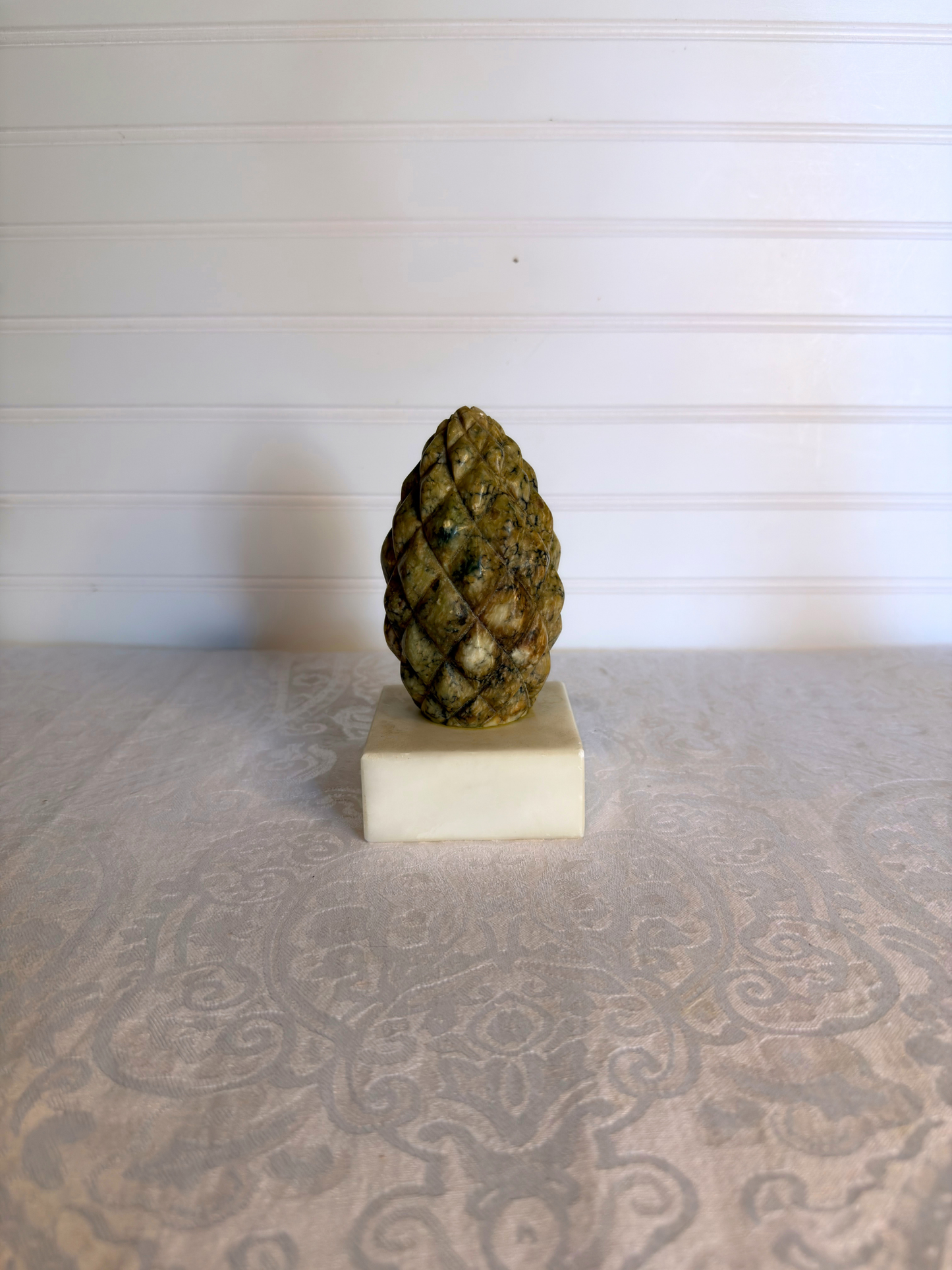 Single Italian Alabaster Pinecone Bookend