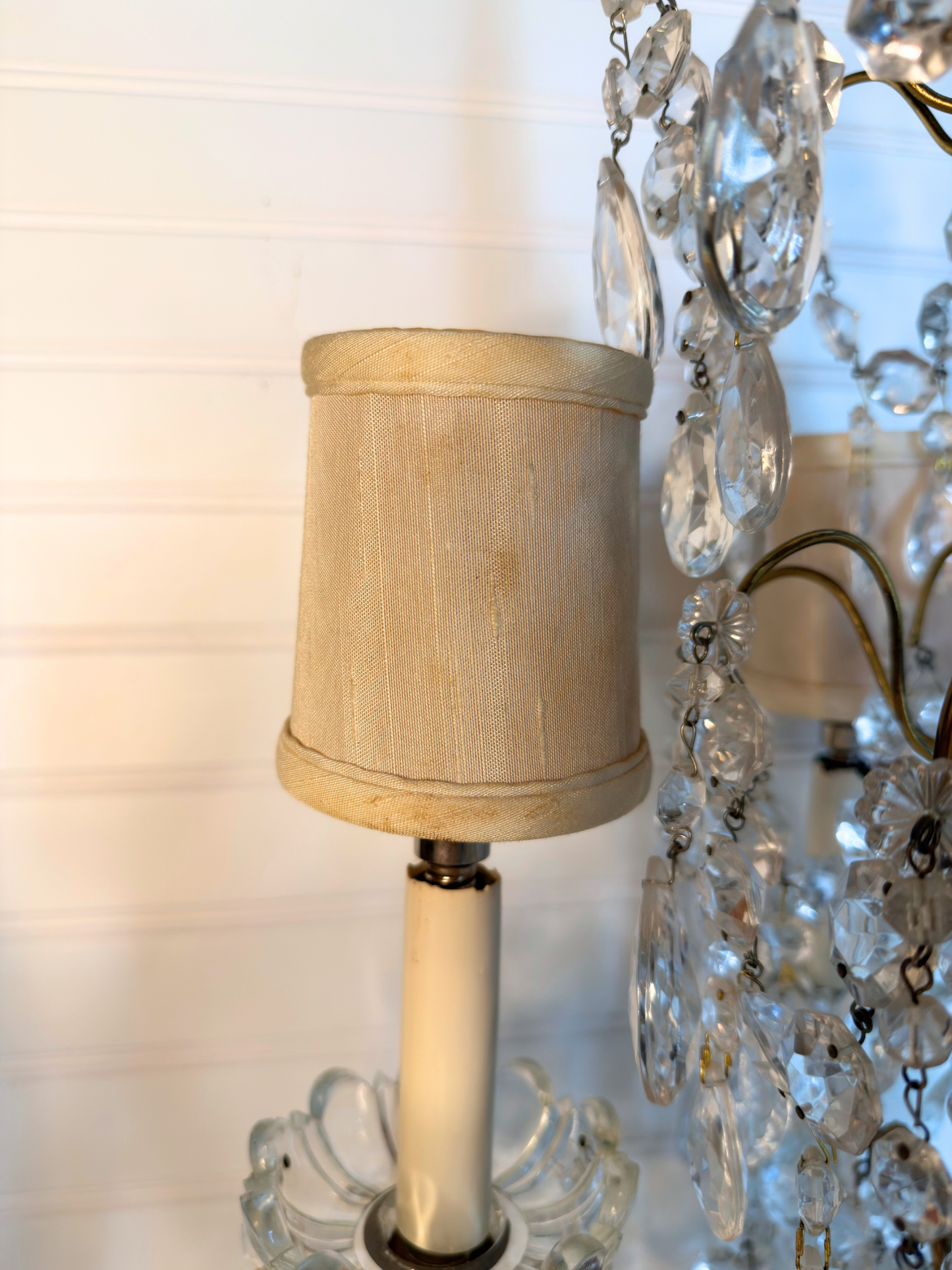 Brass & Crystal Tabletop Chandelier