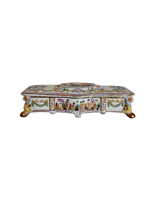 Vintage Capodimonte Porcelain Box