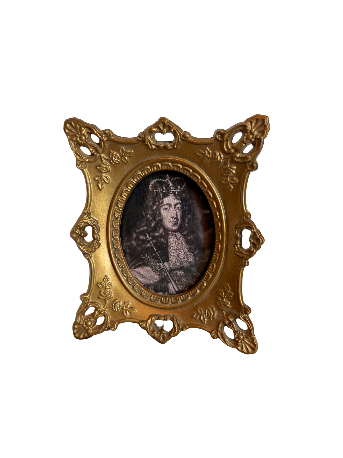 Framed Portrait of King William III Print