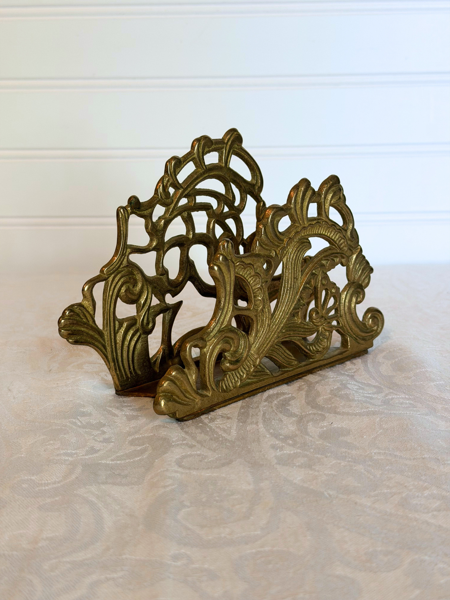 Ornate Brass Letter/Napkin Holder