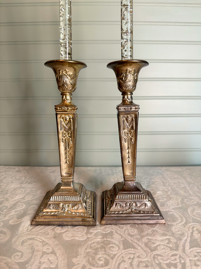 Silver Plated Candle Holders