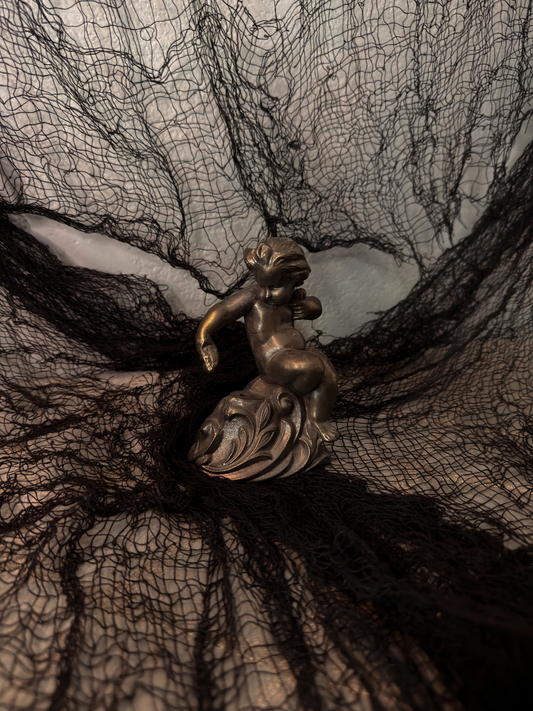Metal Cherub Figurine