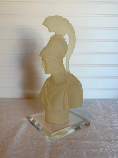 Frosted Lucite Athena Bust
