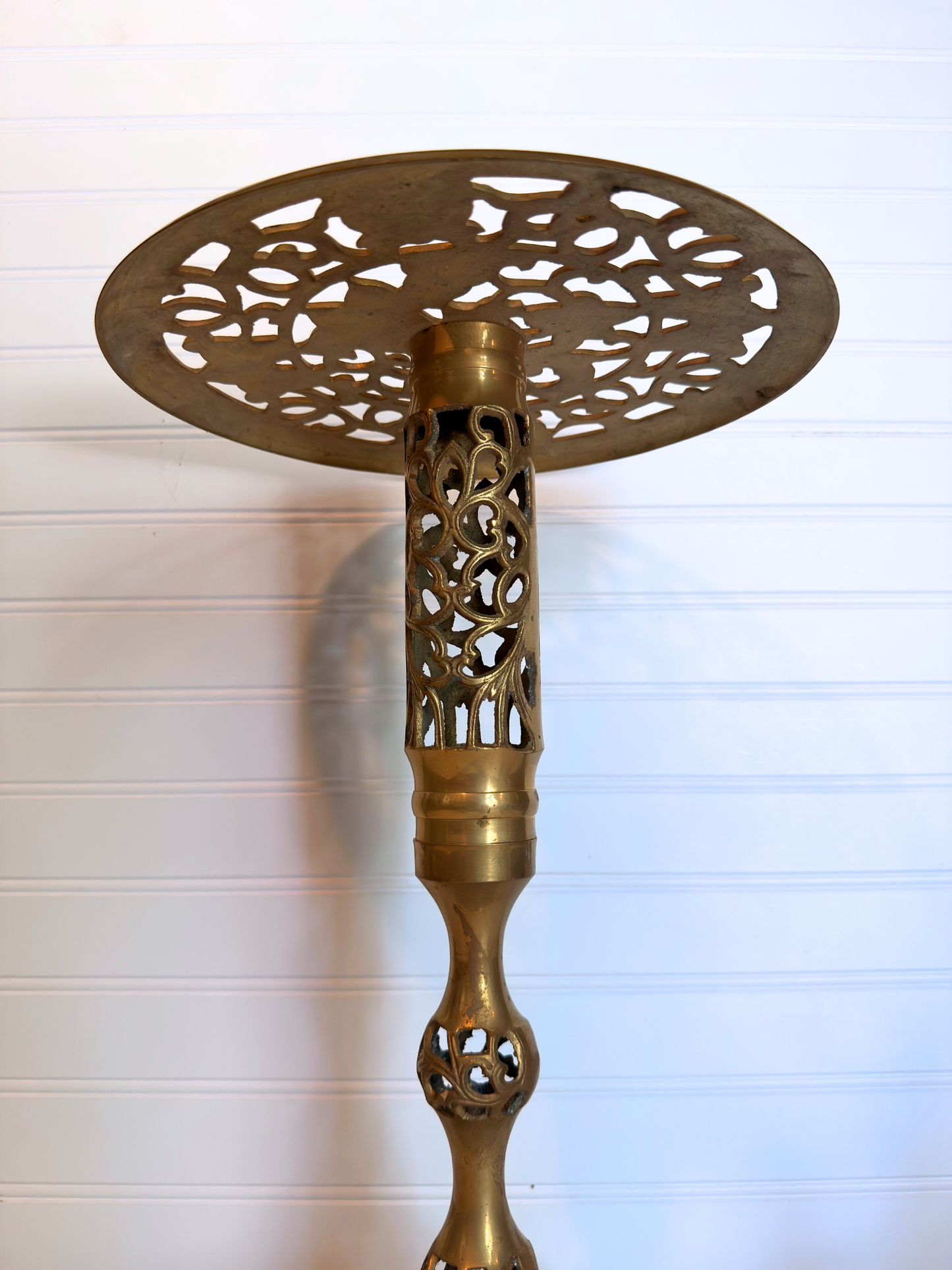 Brass Pedestal Plant Stand/Side Table