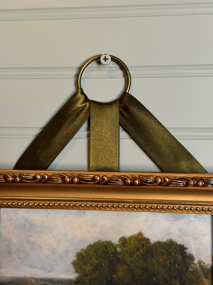Framed Cows Near Stream Giclee Print