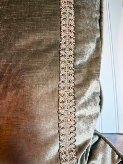 Pair of Velvet Light Dusty Blue-Green Pillow Covers