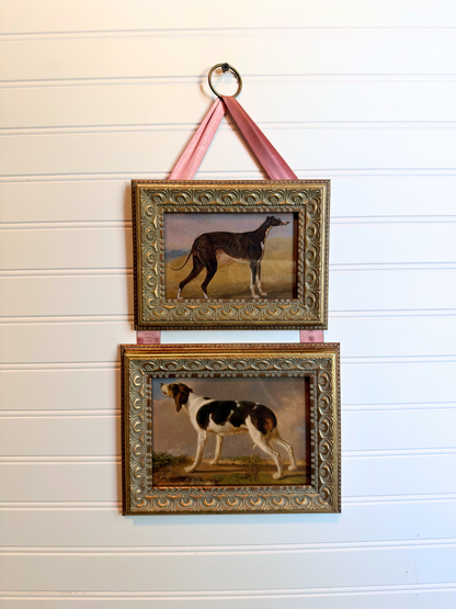 Double Framed Landscape with Dogs Giclee Prints