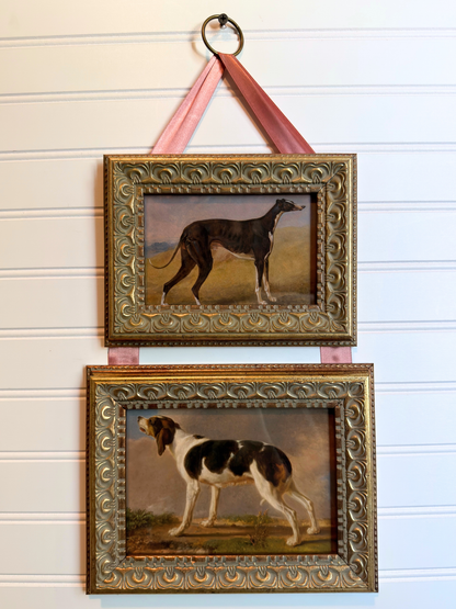 Double Framed Landscape with Dogs Giclee Prints
