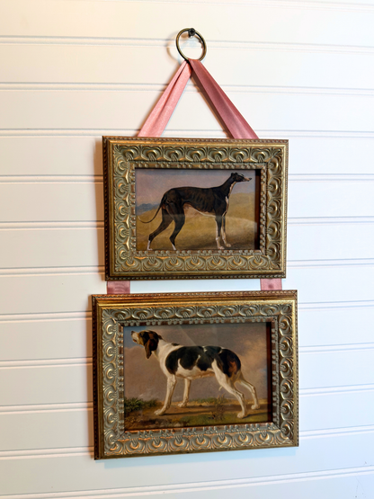Double Framed Landscape with Dogs Giclee Prints
