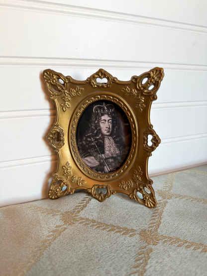 Framed Portrait of King William III Print