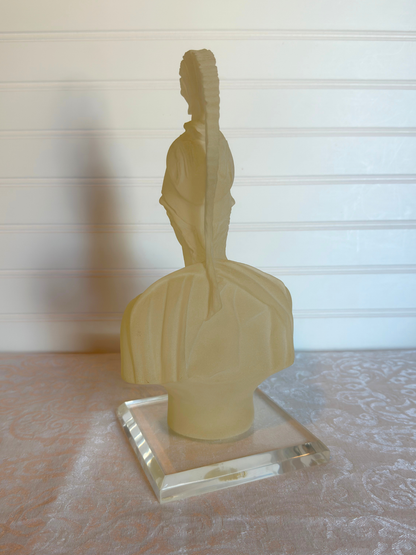 Frosted Lucite Athena Bust