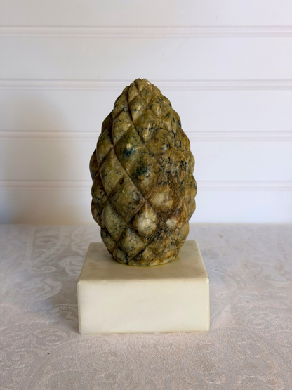 Single Italian Alabaster Pinecone Bookend