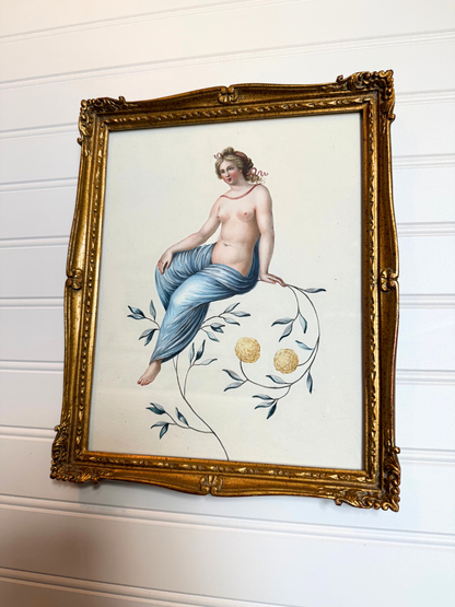 Lady On A Flowering Branch Framed Giclee Print