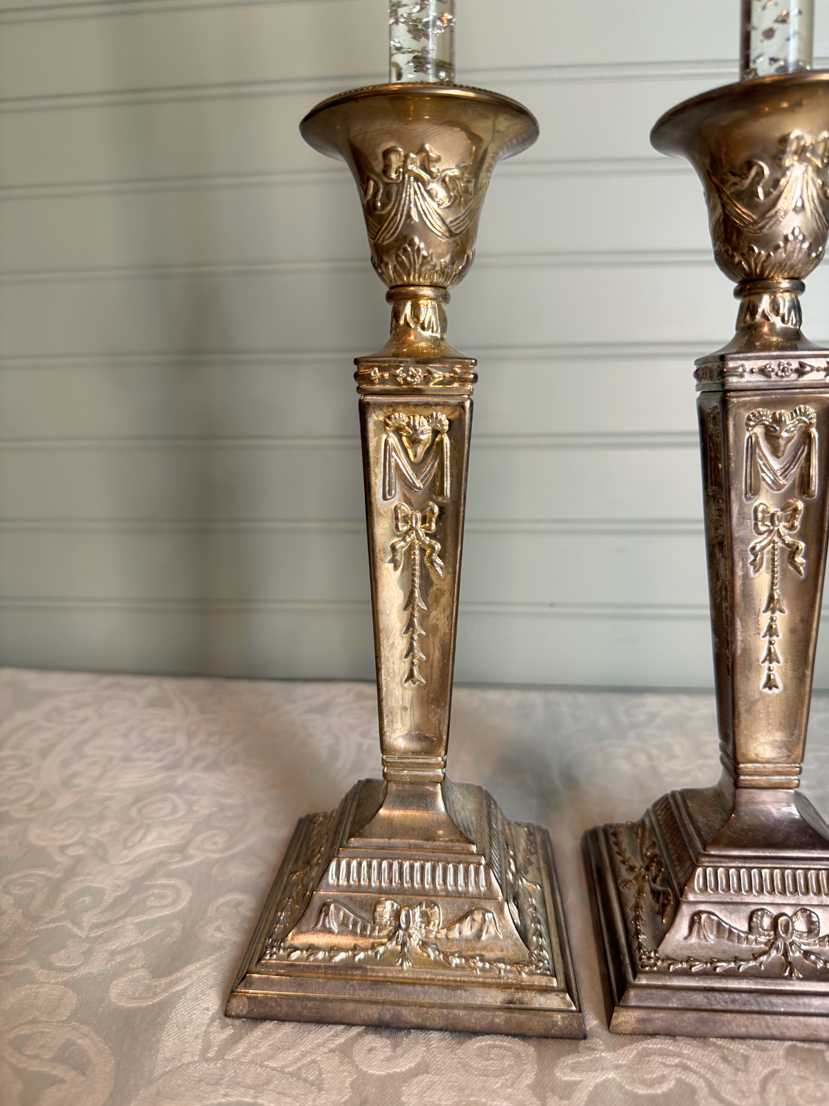 Silver Plated Candle Holders