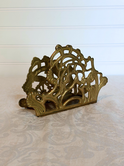 Ornate Brass Letter/Napkin Holder