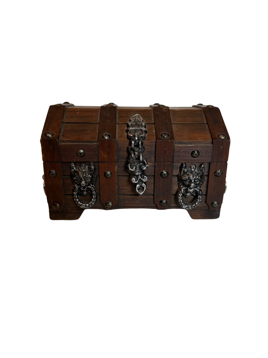 Wood & Silver Treasure Chest