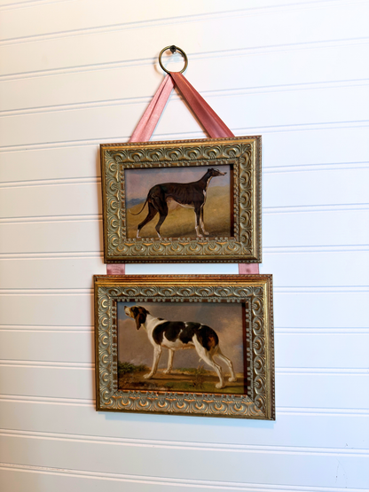 Double Framed Landscape with Dogs Giclee Prints