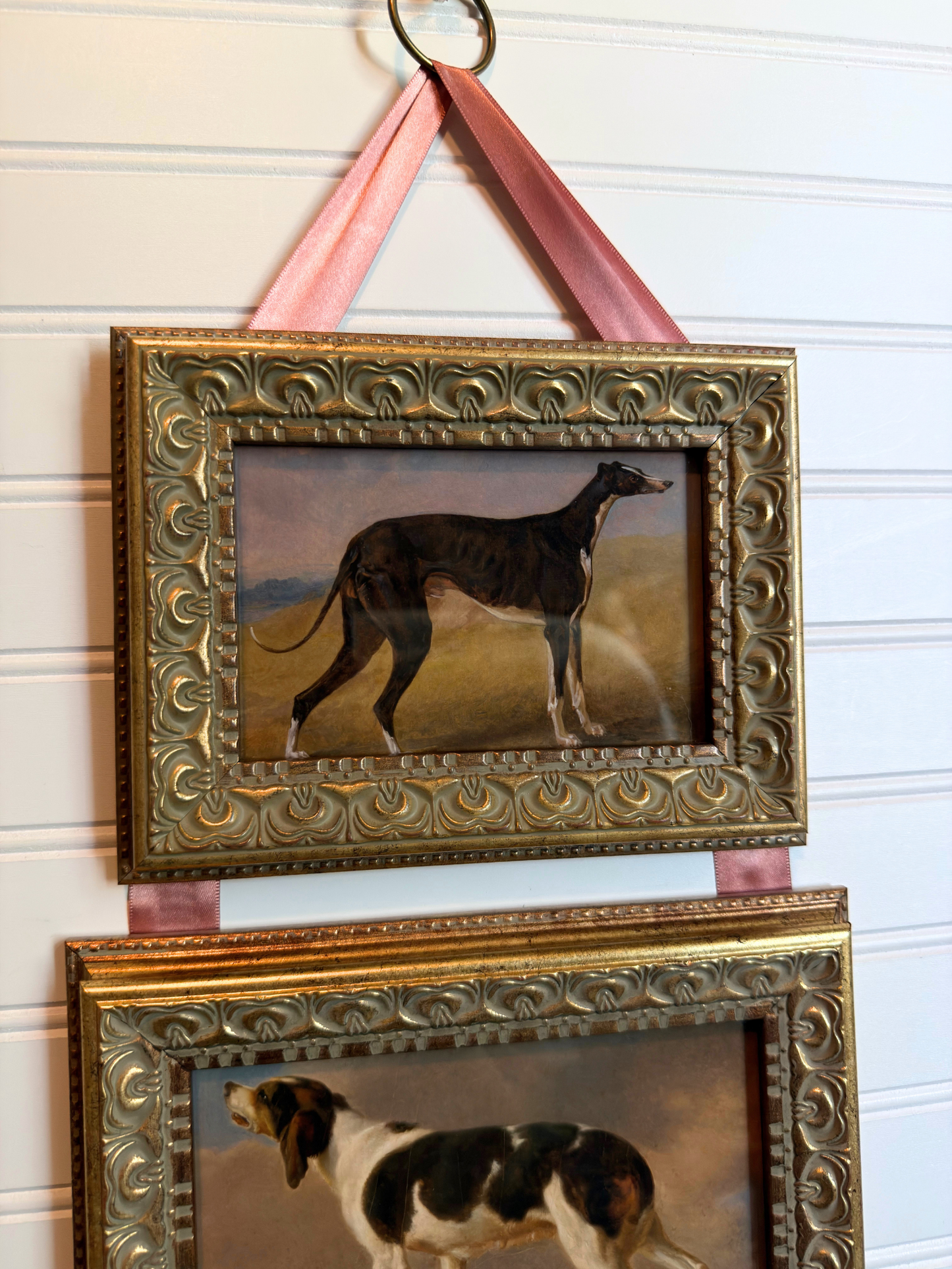 Double Framed Landscape with Dogs Giclee Prints