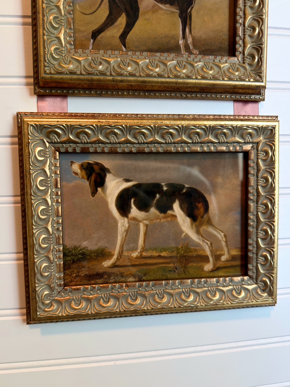 Double Framed Landscape with Dogs Giclee Prints