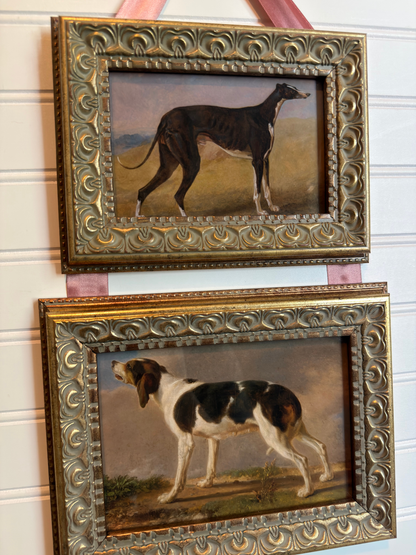 Double Framed Landscape with Dogs Giclee Prints