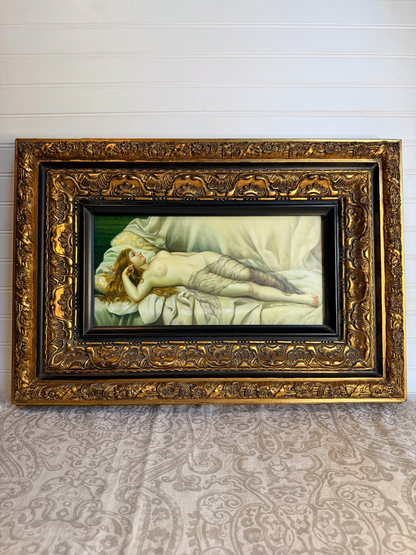 Reclining Nude Lady Oil Painting