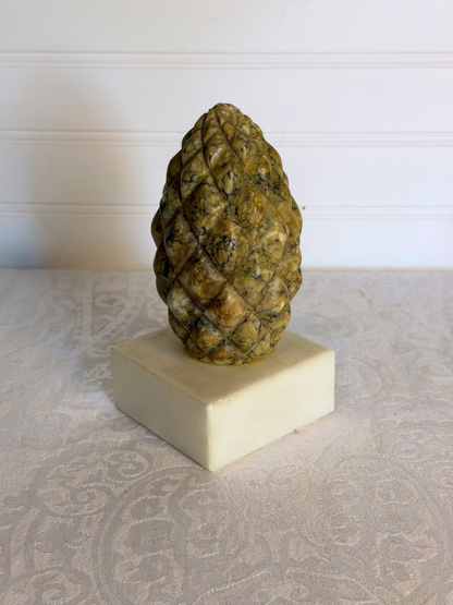 Single Italian Alabaster Pinecone Bookend