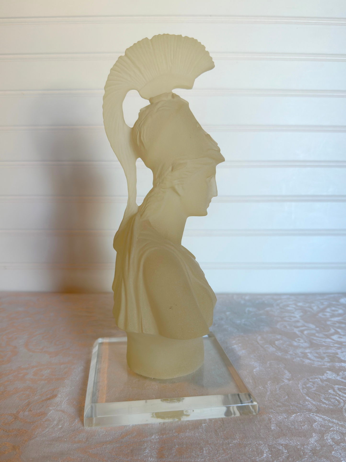 Frosted Lucite Athena Bust