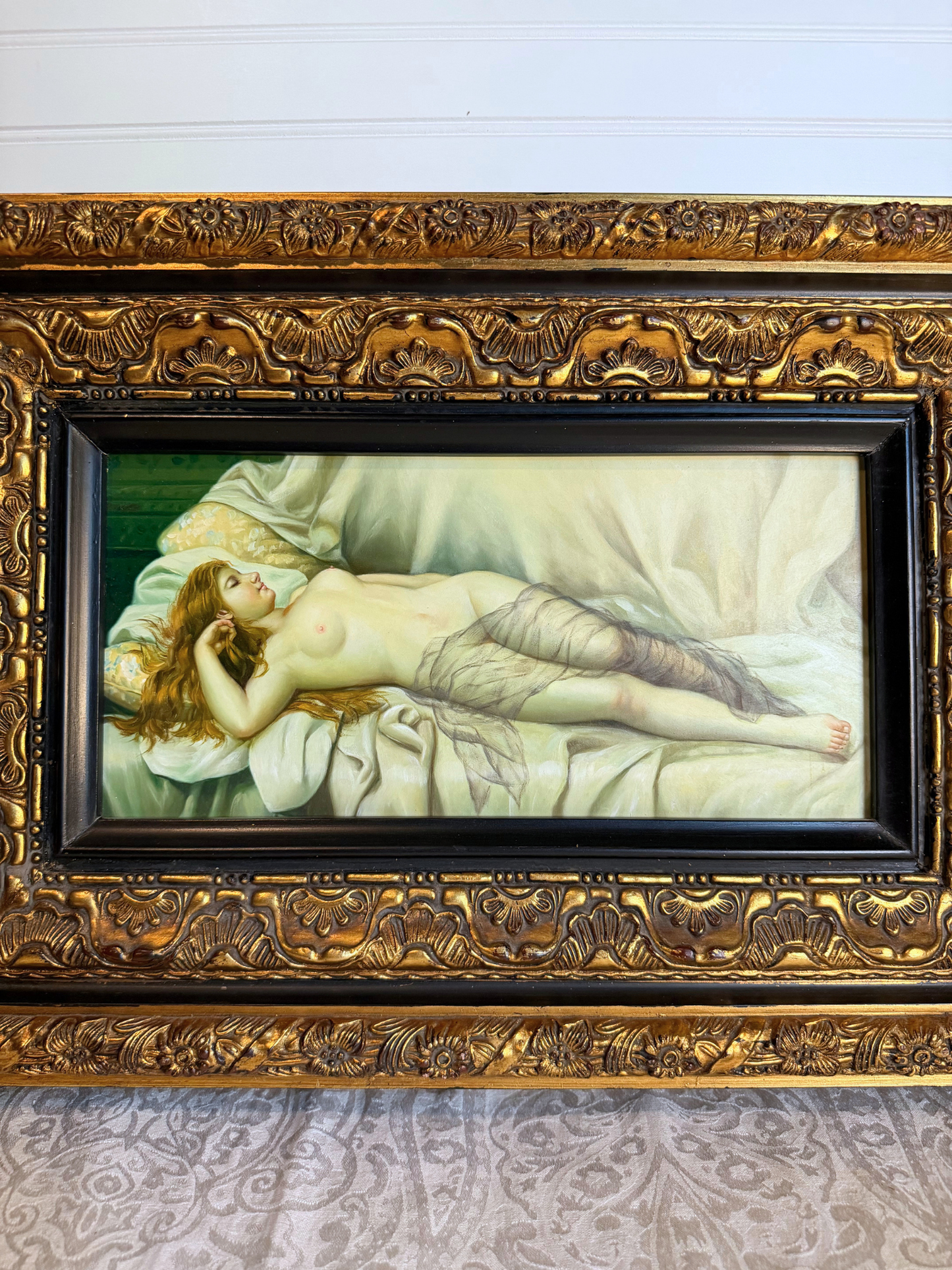 Reclining Nude Lady Oil Painting