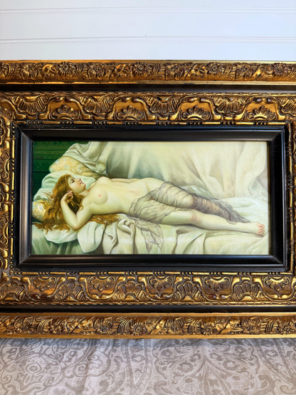 Reclining Nude Lady Oil Painting