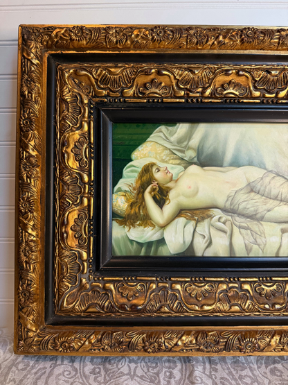 Reclining Nude Lady Oil Painting