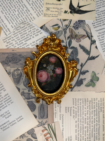 Small White Lilies & Roses #1 Magnet