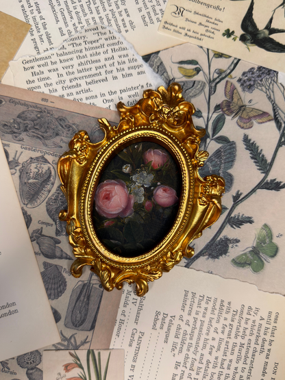 Small White Lilies & Roses #1 Magnet