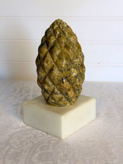 Single Italian Alabaster Pinecone Bookend