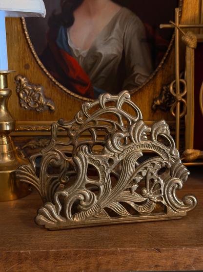 Ornate Brass Letter/Napkin Holder
