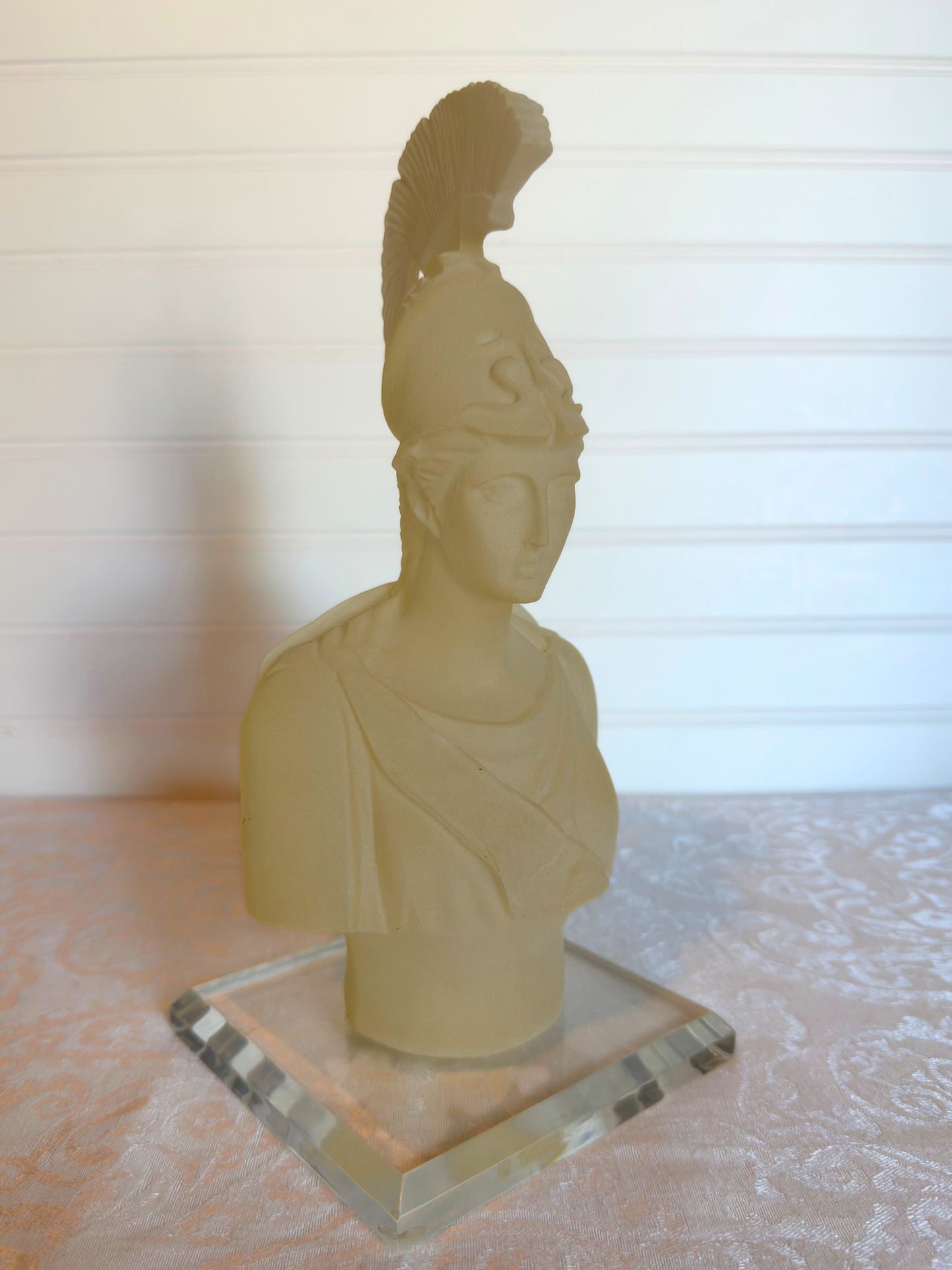 Frosted Lucite Athena Bust