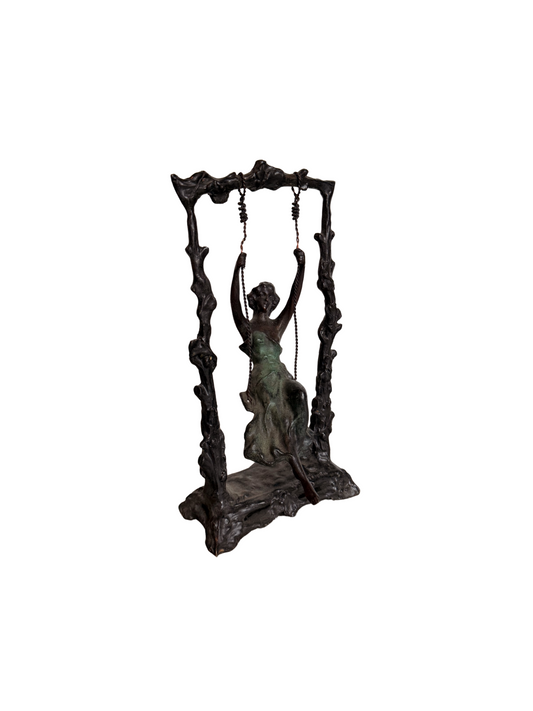 Bronze Swing Girl Sculpture
