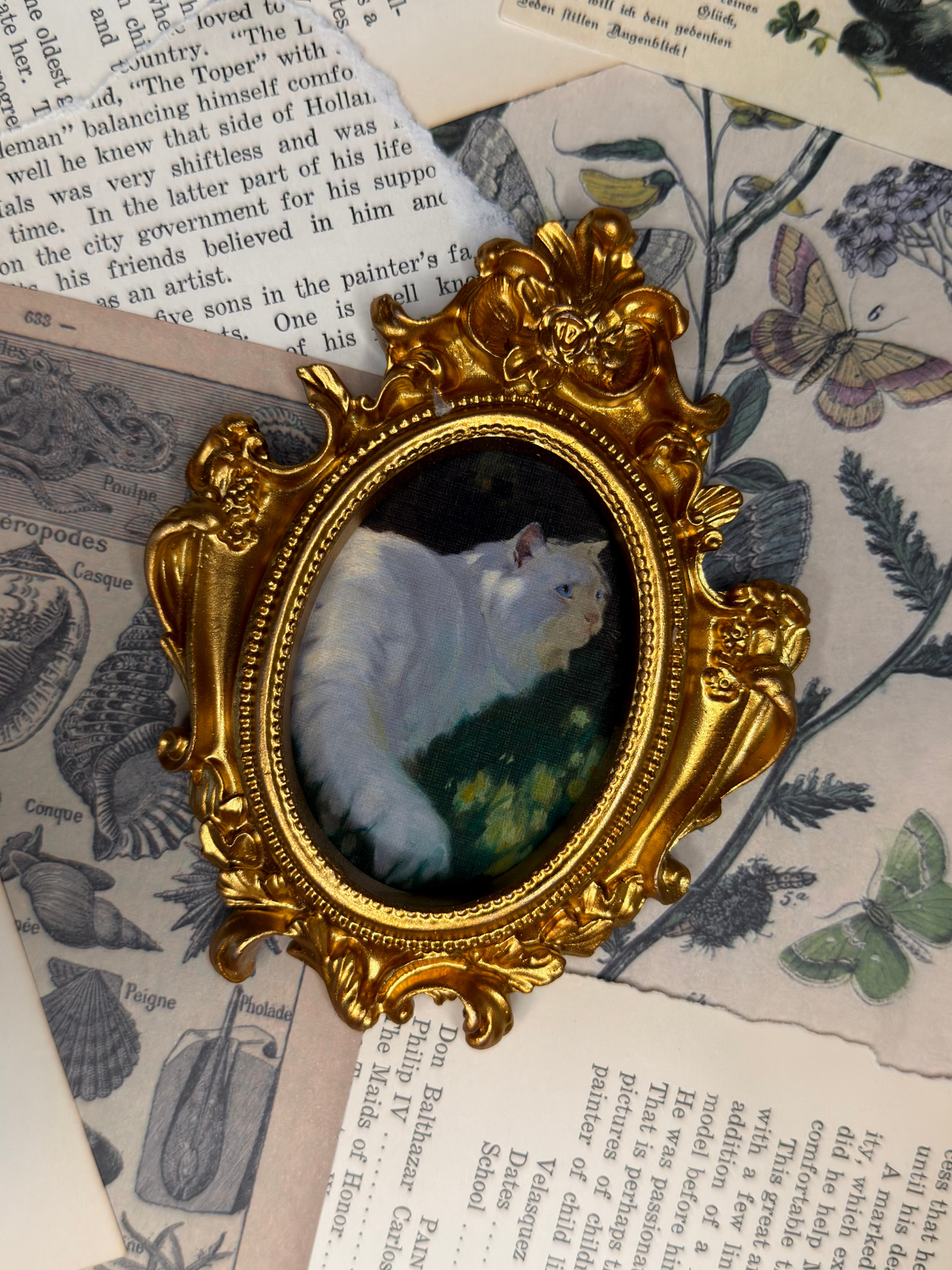 Small White Cat #3 Magnet