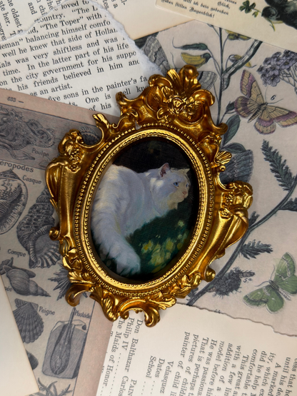 Small White Cat #3 Magnet