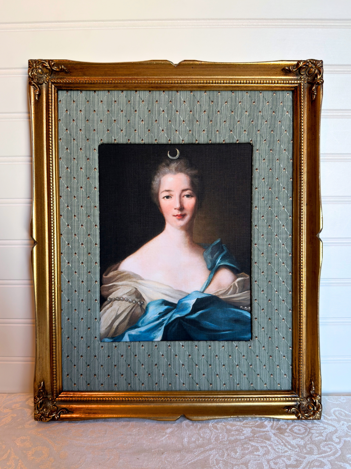 Framed Lady as Goddess Diana Print