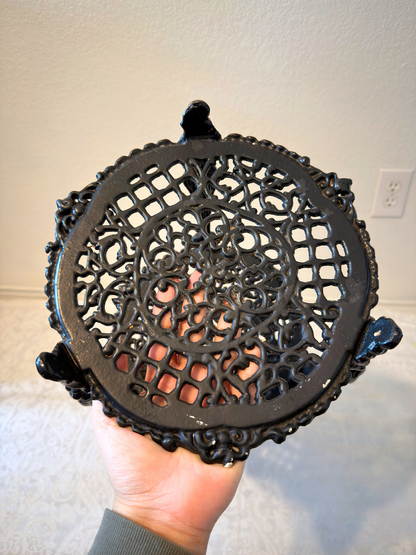 Black Cast Iron 3-Tier Plant Stand/Shelf