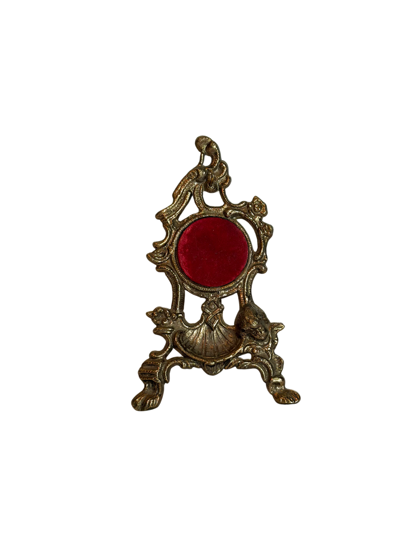 Ornate Brass Pocket Watch Holder